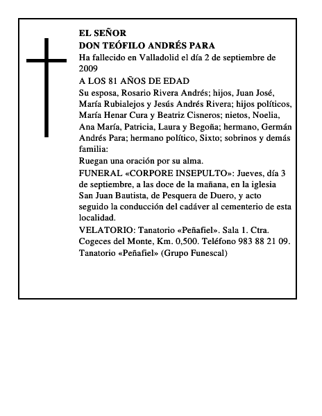 DON TEÓFILO ANDRÉS PARA