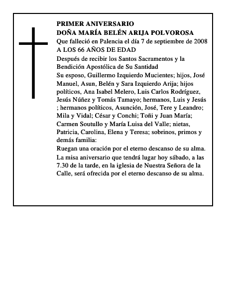 DOÑA MARÍA BELÉN ARIJA POLVOROSA