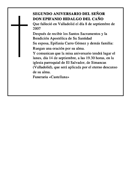 DON EPIFANIO HIDALGO DEL CAÑO