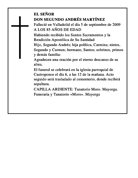 DON SEGUNDO ANDRÉS MARTÍNEZ