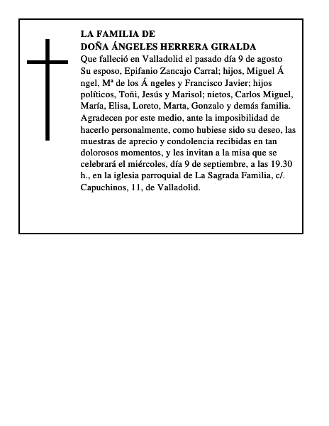 DOÑA ÁNGELES HERRERA GIRALDA