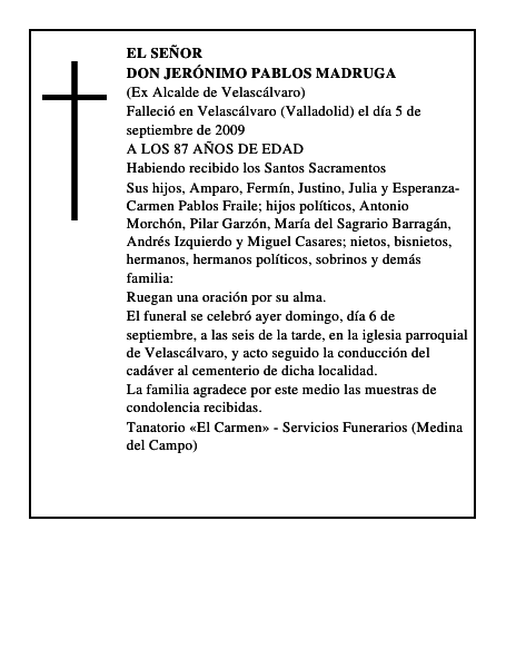 DON JERÓNIMO PABLOS MADRUGA