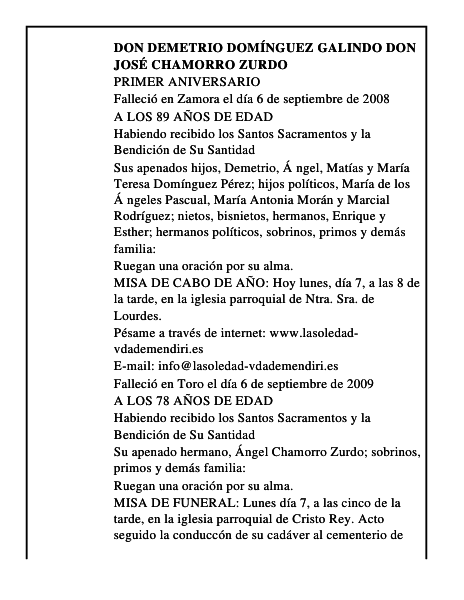 DON DEMETRIO DOMÍNGUEZ GALINDO DON JOSÉ CHAMORRO ZURDO