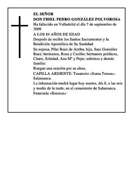 DON FIDEL PEDRO GONZÁLEZ POLVOROSA
