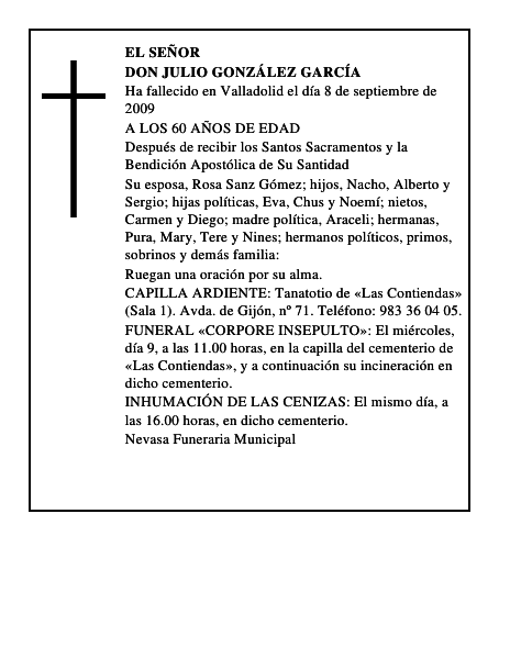 DON JULIO GONZÁLEZ GARCÍA