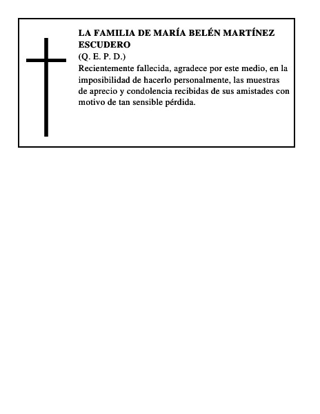 LA FAMILIA DE MARÍA BELÉN MARTÍNEZ ESCUDERO