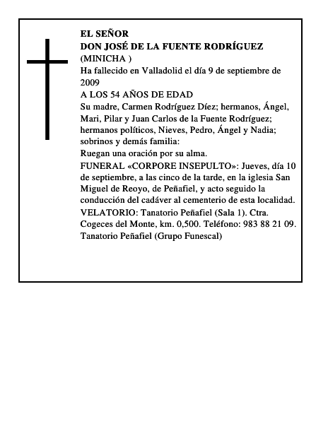 DON JOSÉ DE LA FUENTE RODRÍGUEZ