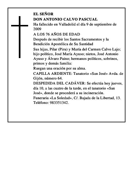 DON ANTONIO CALVO PASCUAL