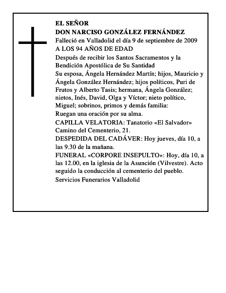 DON NARCISO GONZÁLEZ FERNÁNDEZ