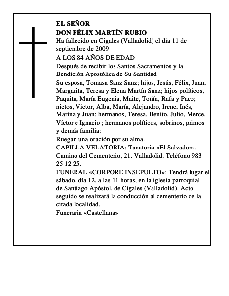 DON FÉLIX MARTÍN RUBIO