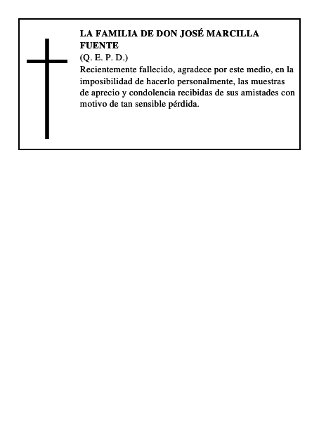 LA FAMILIA DE DON JOSÉ MARCILLA FUENTE