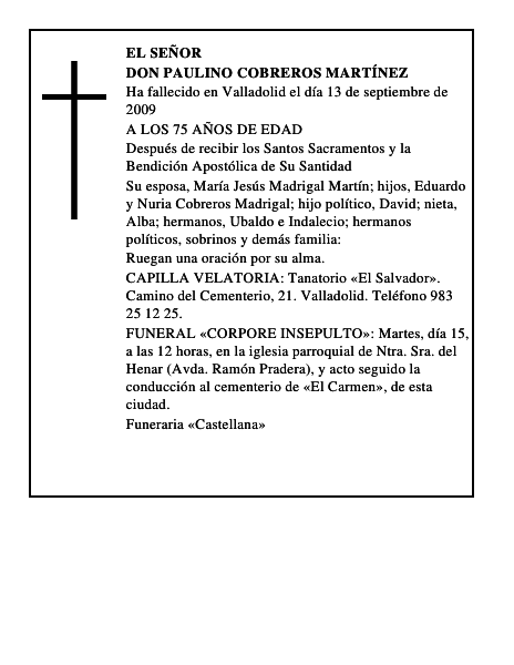DON PAULINO COBREROS MARTÍNEZ