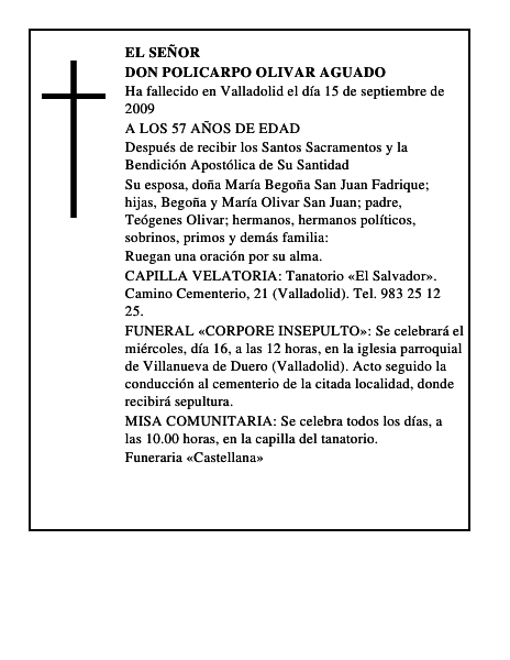 DON POLICARPO OLIVAR AGUADO
