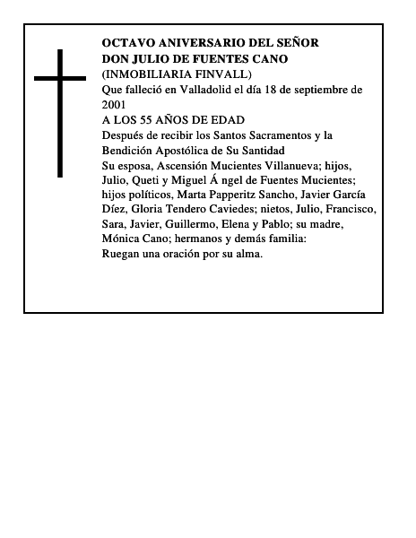 DON JULIO DE FUENTES CANO