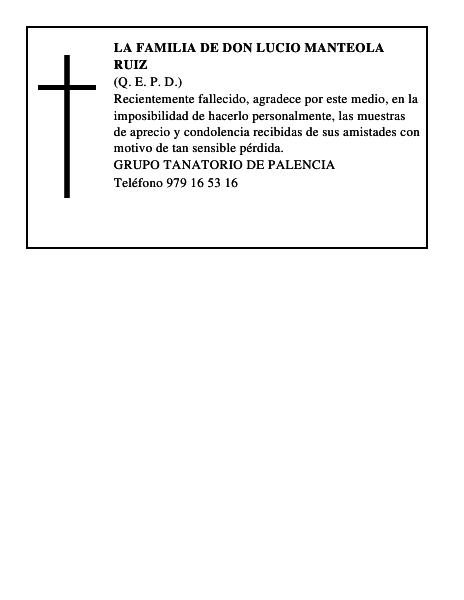 LA FAMILIA DE DON LUCIO MANTEOLA RUIZ