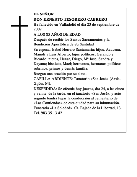 DON ERNESTO TESORERO CABRERO
