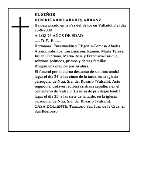 DON RICARDO ABADES ARRANZ