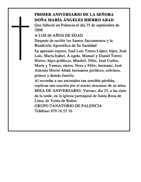 DOÑA MARÍA ÁNGELES HIERRO ABAD