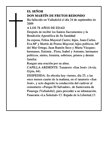 DON MARTÍN DE FRUTOS REDONDO
