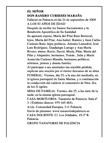 DON RAMIRO CURIESES MARAÑA