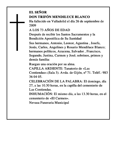 DON TRIFÓN MENDILUCE BLANCO
