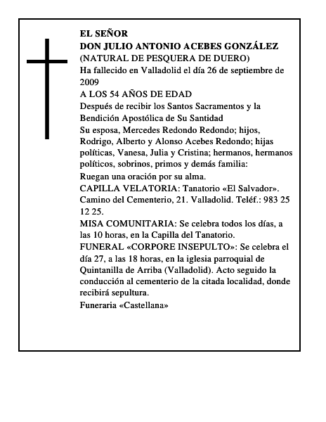 DON JULIO ANTONIO ACEBES GONZÁLEZ