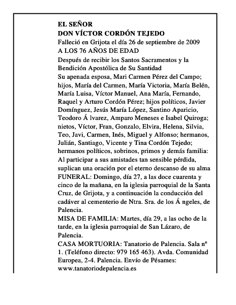 DON VÍCTOR CORDÓN TEJEDO