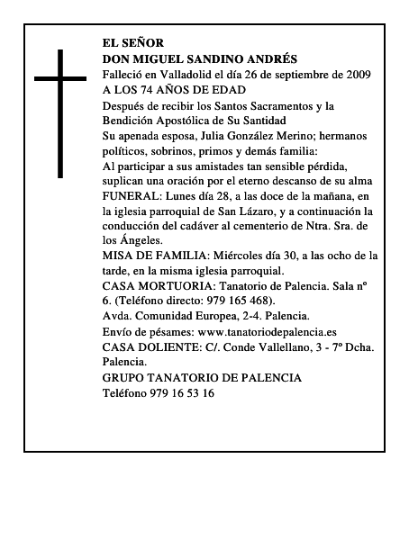 DON MIGUEL SANDINO ANDRÉS