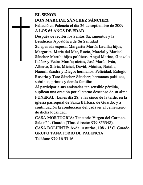 DON MARCIAL SÁNCHEZ SÁNCHEZ