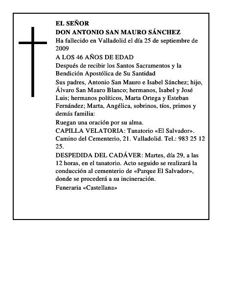 DON ANTONIO SAN MAURO SÁNCHEZ