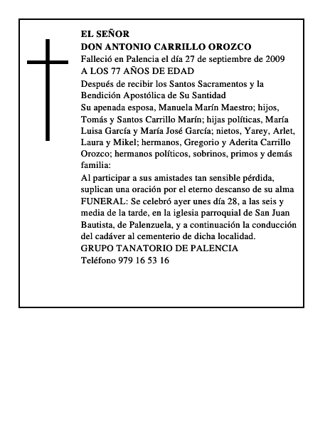 DON ANTONIO CARRILLO OROZCO