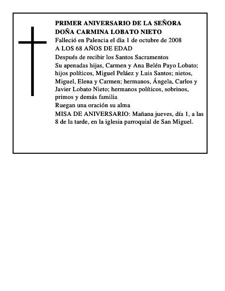 DOÑA CARMINA LOBATO NIETO