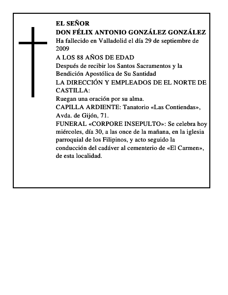 DON FÉLIX ANTONIO GONZÁLEZ GONZÁLEZ