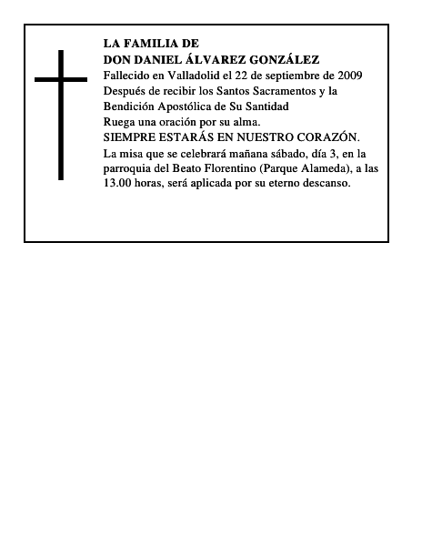 DON DANIEL ÁLVAREZ GONZÁLEZ