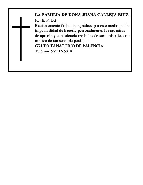 LA FAMILIA DE DOÑA JUANA CALLEJA RUIZ