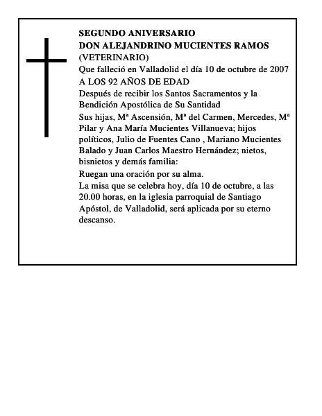 DON ALEJANDRINO MUCIENTES RAMOS