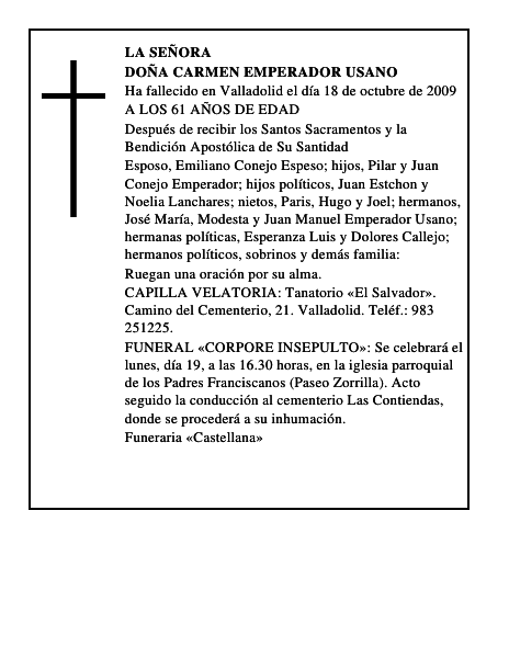 DOÑA CARMEN EMPERADOR USANO