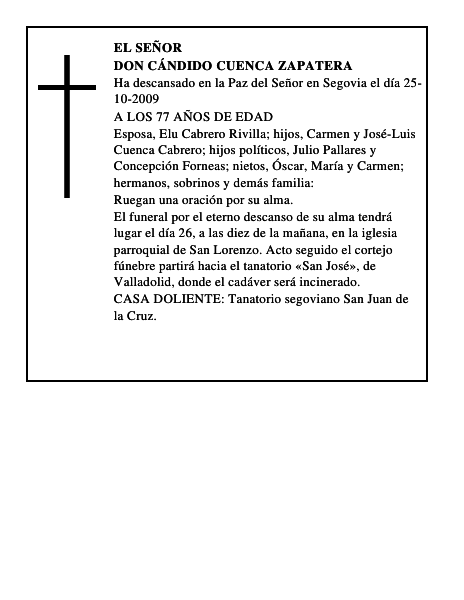 DON CÁNDIDO CUENCA ZAPATERA
