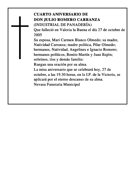 DON JULIO ROMERO CARRANZA
