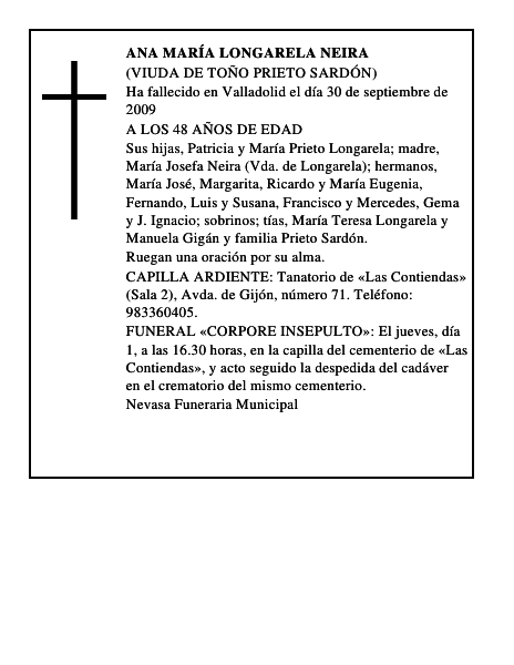 ANA MARÍA LONGARELA NEIRA