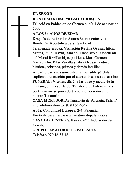 DON DIMAS DEL MORAL ORDEJÓN