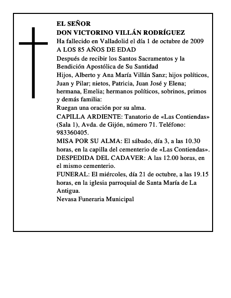 DON VICTORINO VILLÁN RODRÍGUEZ