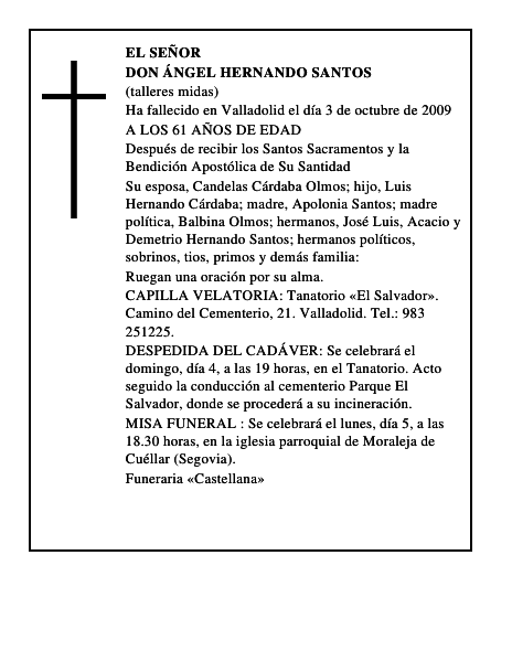 DON ÁNGEL HERNANDO SANTOS