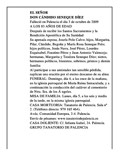 DON CÁNDIDO SENEQUE DÍEZ