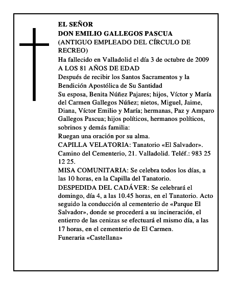 DON EMILIO GALLEGOS PASCUA