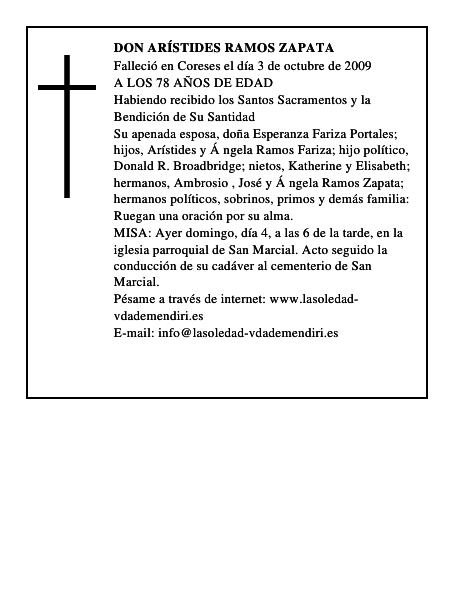 DON ARÍSTIDES RAMOS ZAPATA