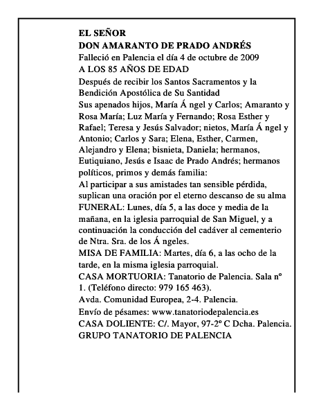 DON AMARANTO DE PRADO ANDRÉS