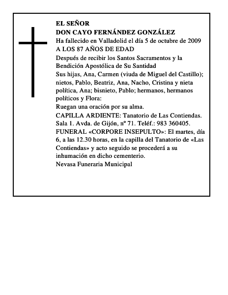 DON CAYO FERNÁNDEZ GONZÁLEZ