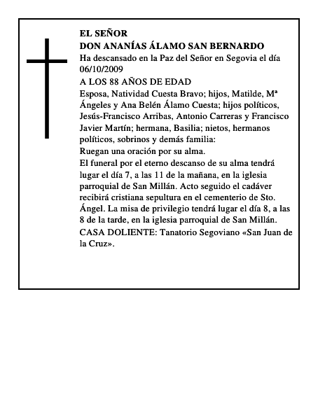 DON ANANÍAS ÁLAMO SAN BERNARDO