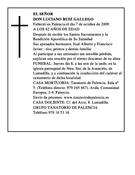 DON LUCIANO RUIZ GALLEGO
